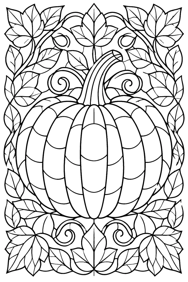 Stained Glass Pumpkin