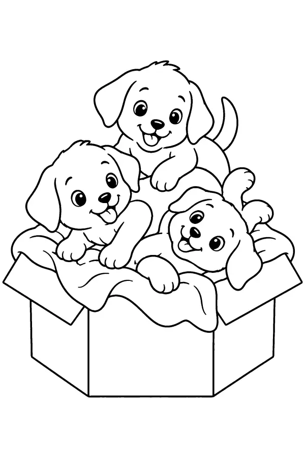 Puppies in a Box