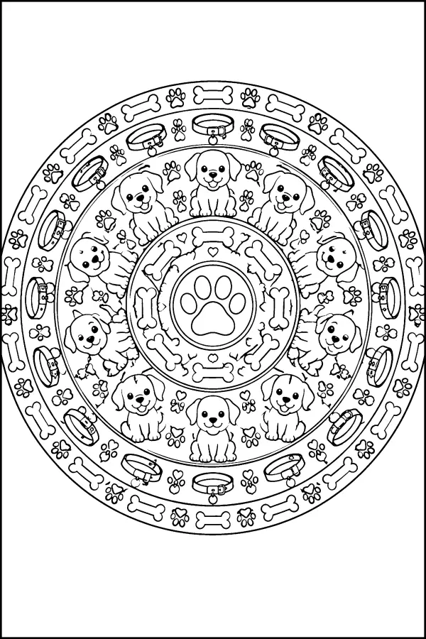 Puppy Circle Pattern