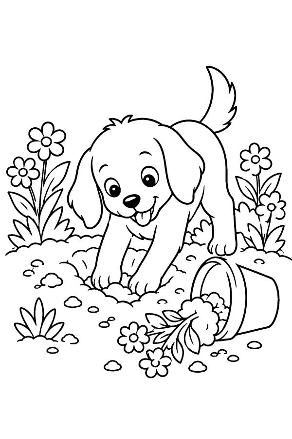 Puppy Garden Digging