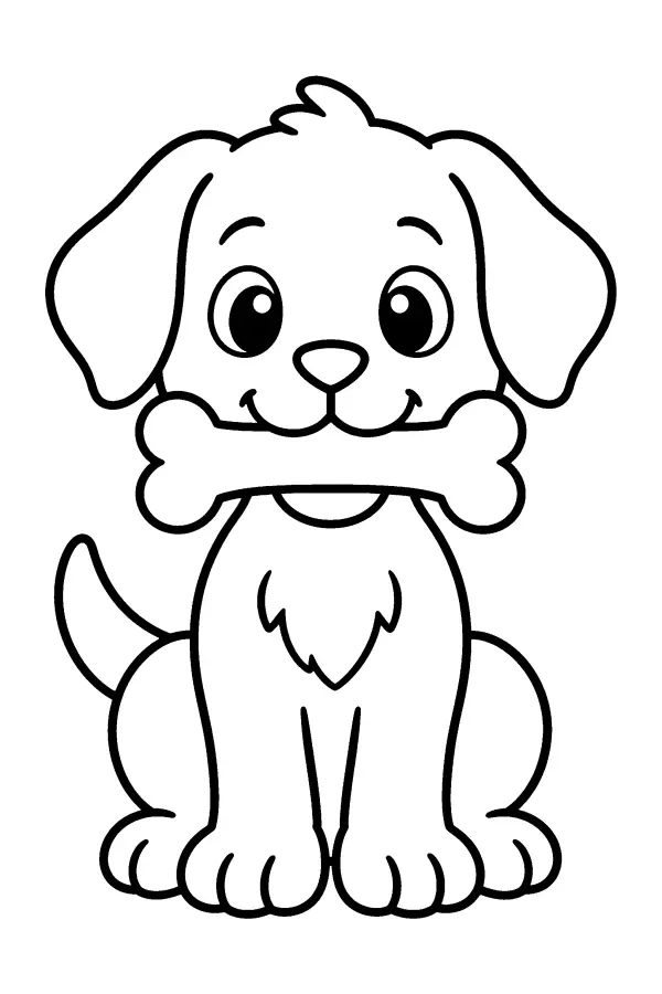 Puppy With Bone