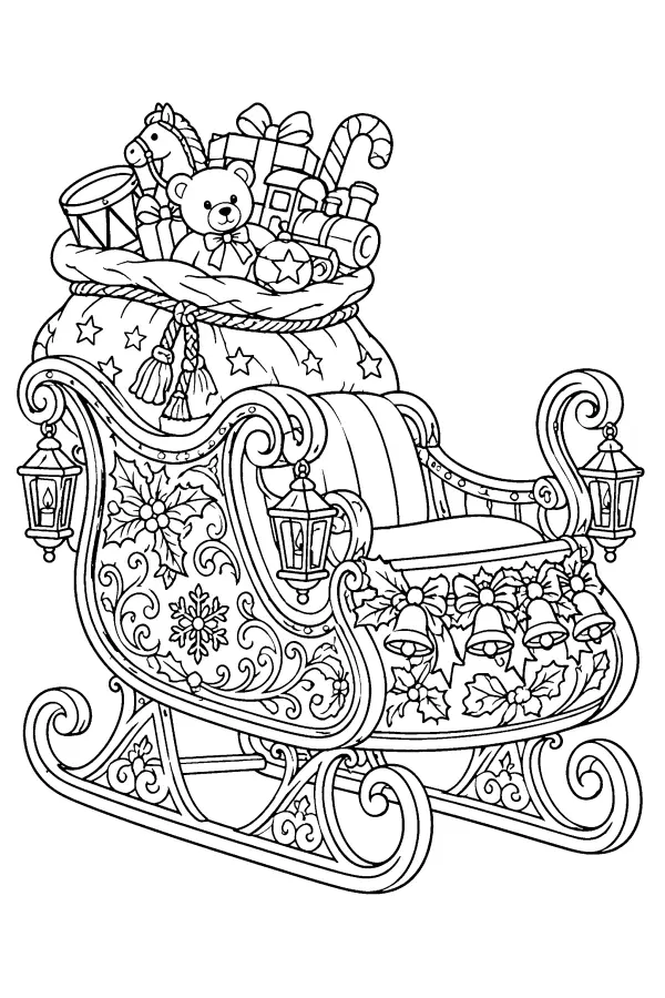 Ornate Holiday Sleigh