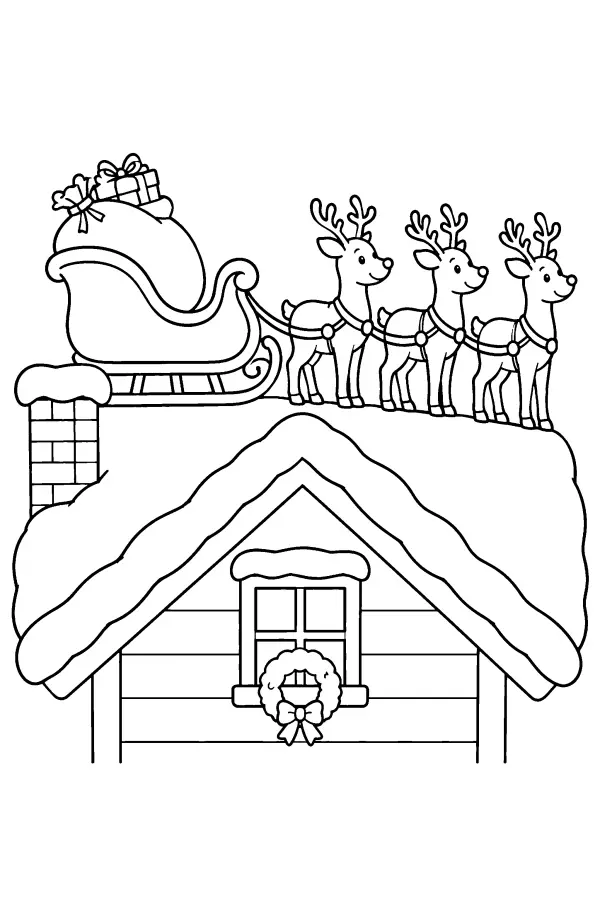 Reindeer On Roof