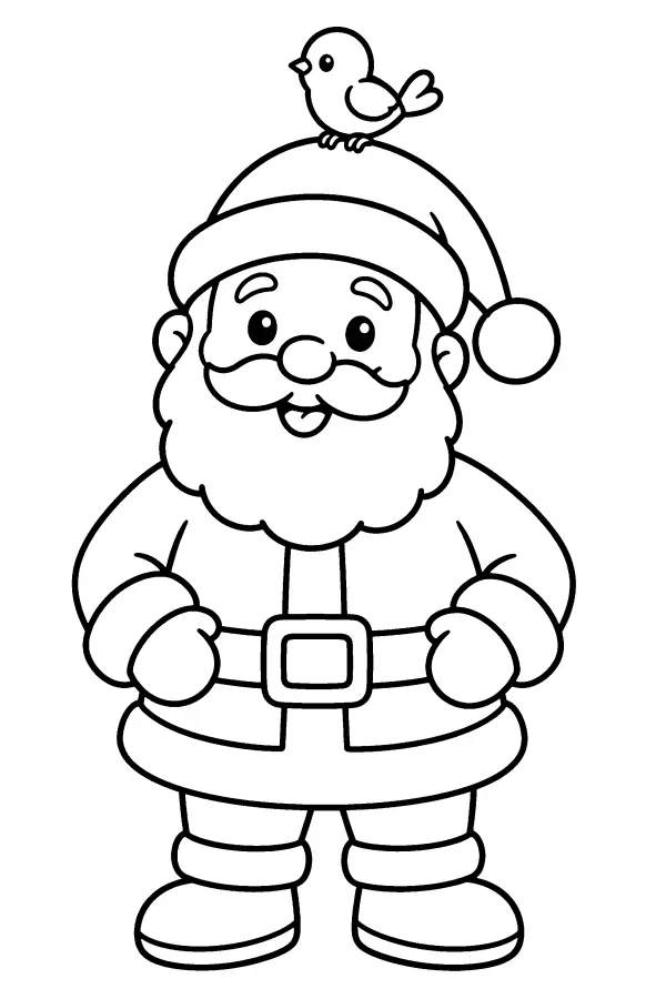 Santa And Bird