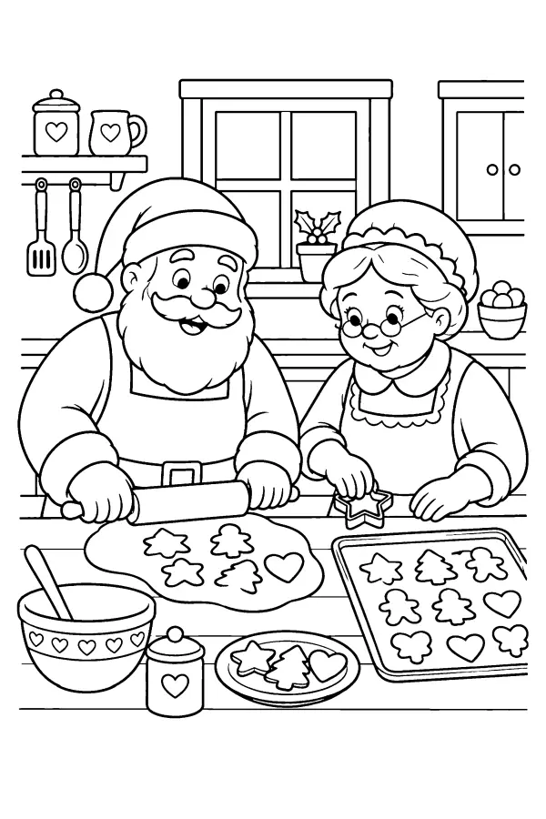 Santa and Mrs Claus Baking