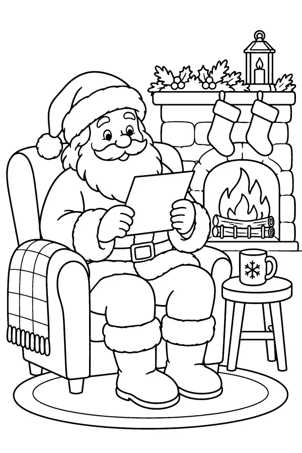 Santa By The Fire