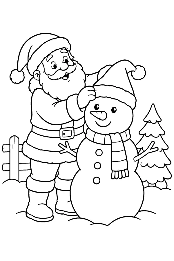 Santa Dresses Snowman