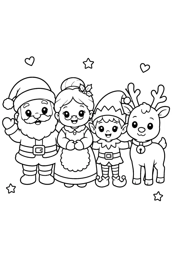 Santa Family Row
