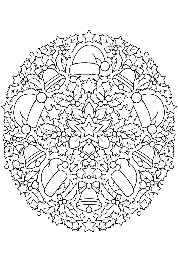 Santa Hat Mandala