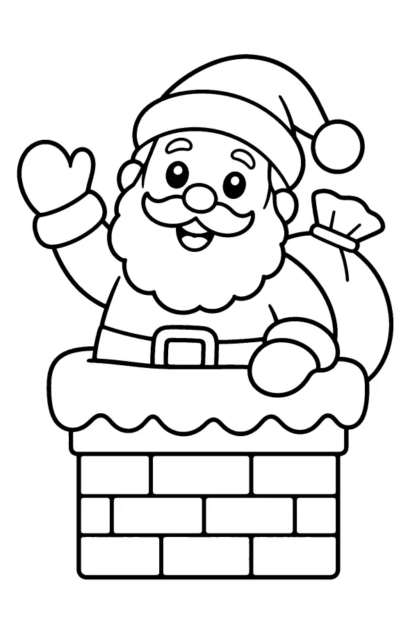 Santa In Chimney