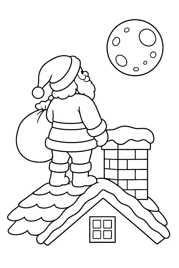 Santa On The Roof