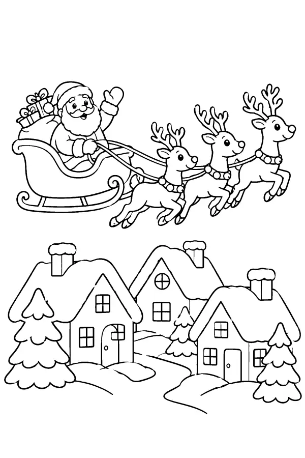 Santa Over Village
