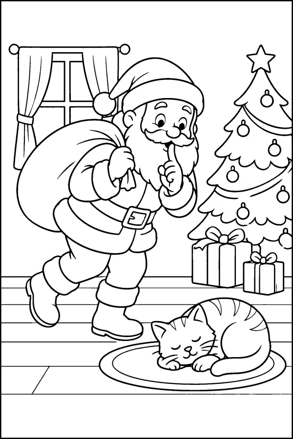 Santa Sneaks By