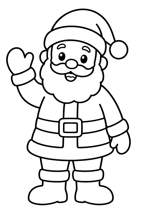 Waving Santa Claus