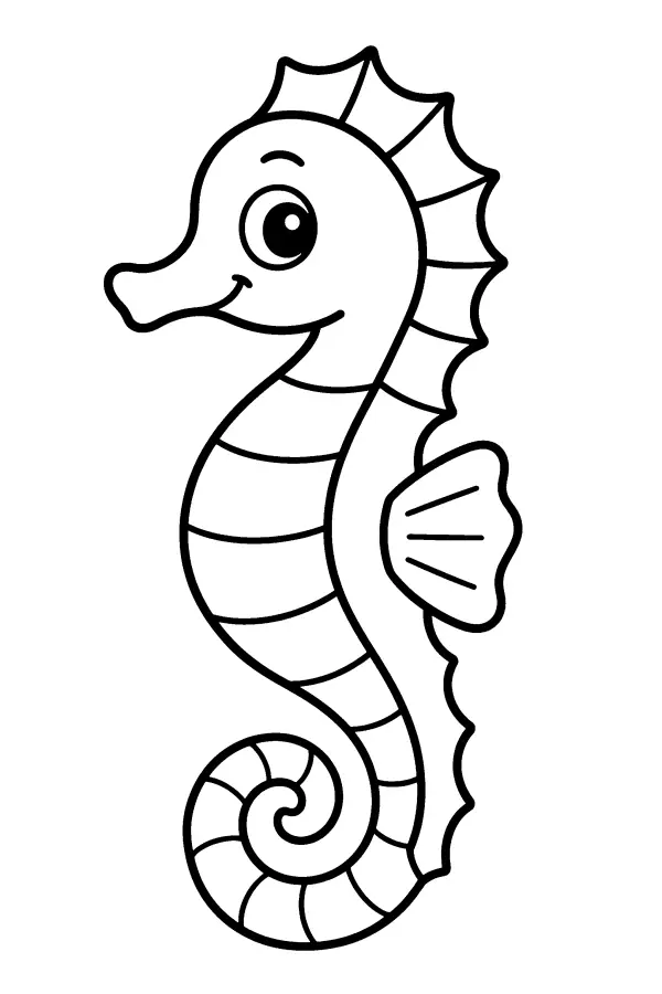 Curled Tail Seahorse