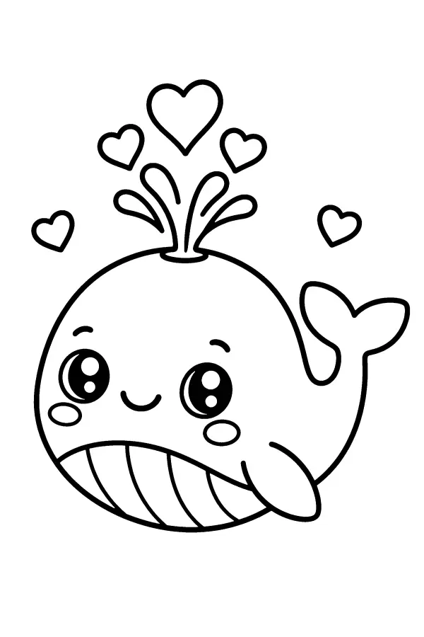 Heart Spraying Whale