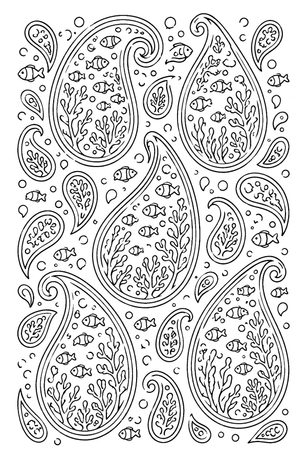 Ocean Paisley Garden