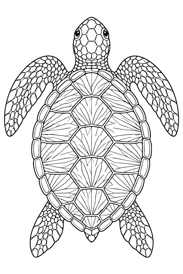 Patterned Sea Turtle