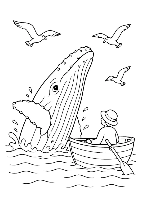Whale and Rowboat
