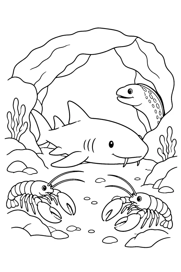 Cave Resting Shark
