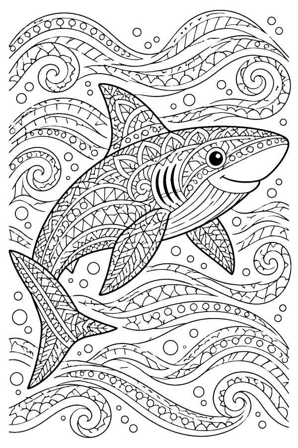 Patterned Shark Swim