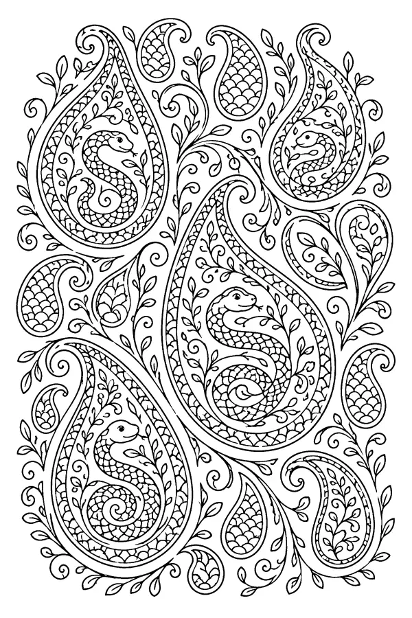 Paisley Snake Teardrops