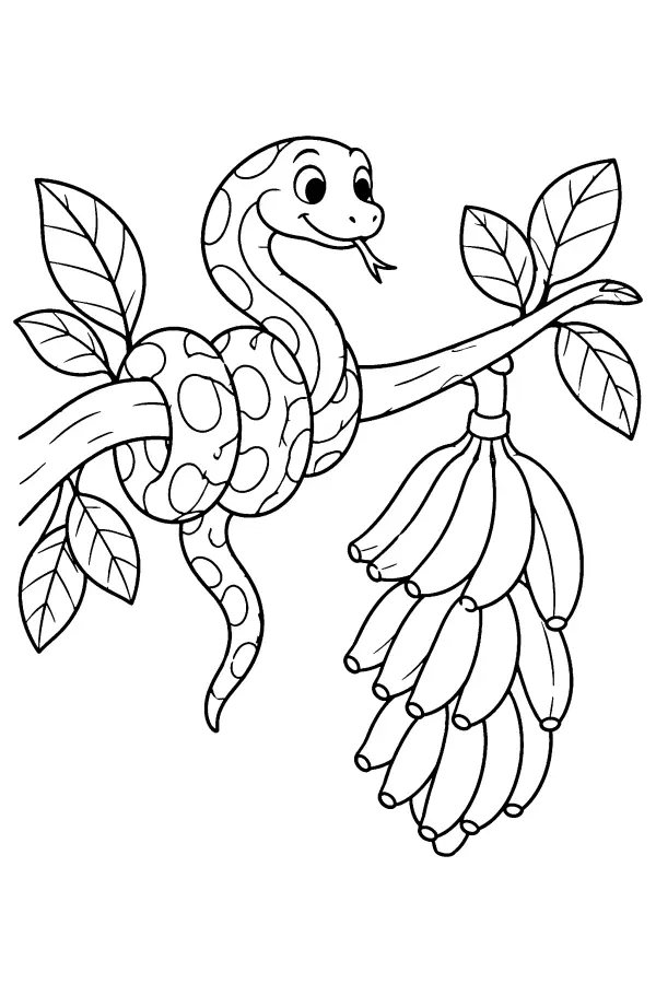 Snake And Bananas