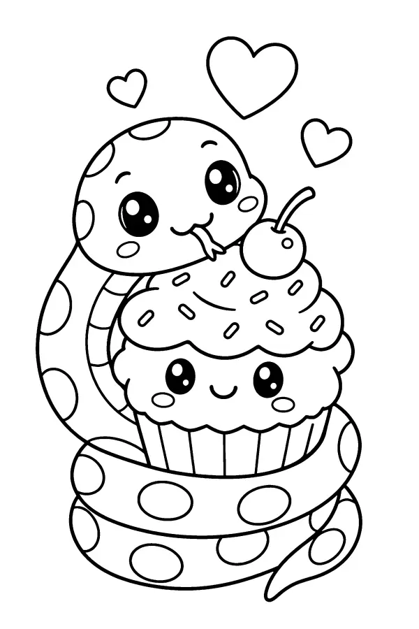 Snake And Cupcake