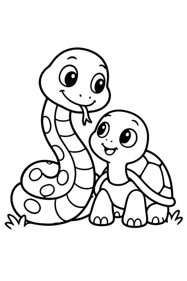 Snake And Turtle