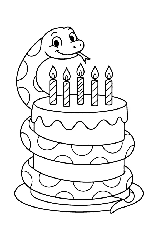 Snake Birthday Cake
