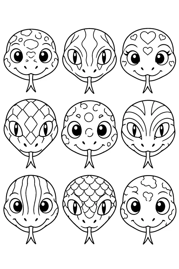 Snake Heads Grid