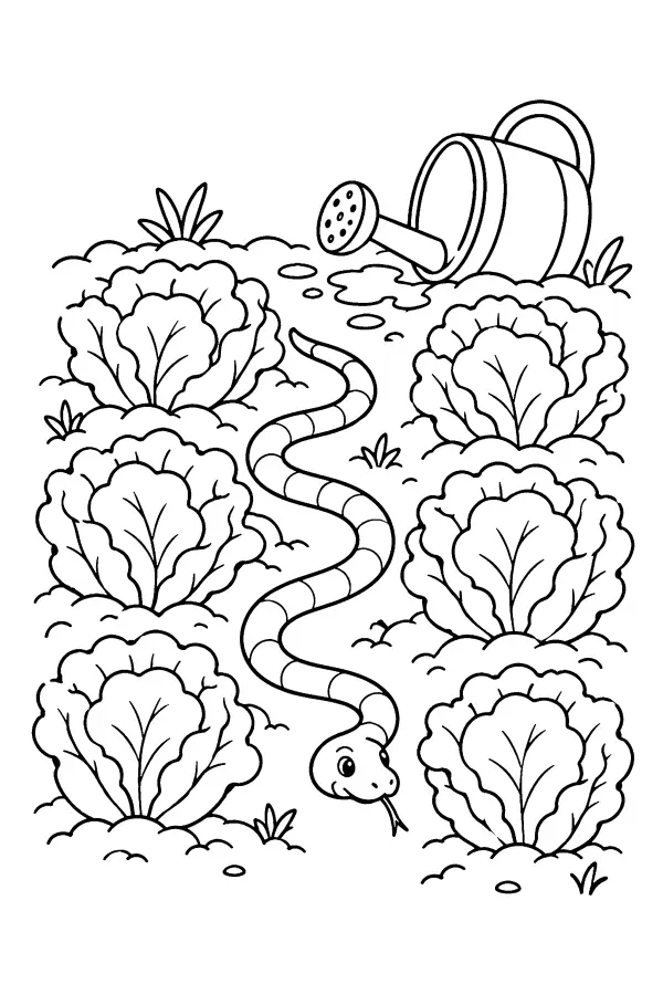 Snake Through Lettuce