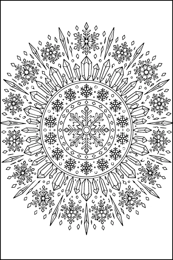 Crystal Snowflake Medallion