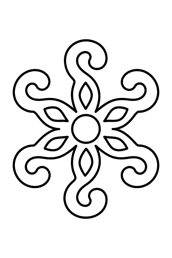 Curled Arm Snowflake