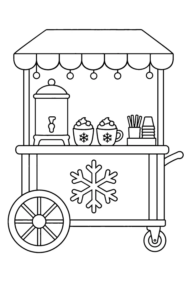 Snowflake Drink Cart
