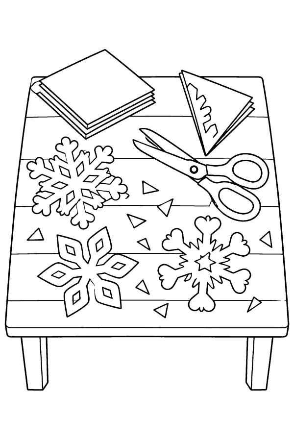Snowflake Folding Table