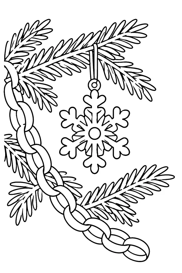 Snowflake Pine Ornament