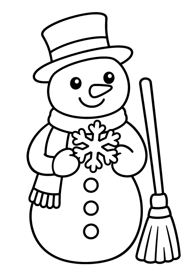 Snowman With Snowflake