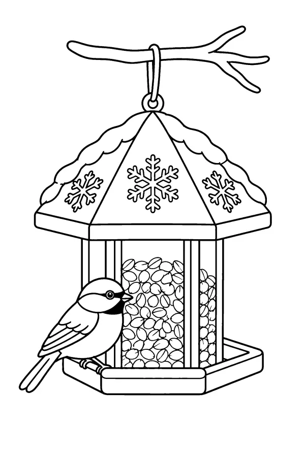 Snowy Bird Feeder