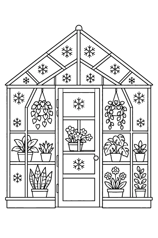 Snowy Greenhouse