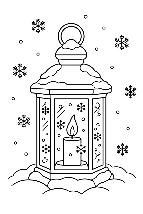 Snowy Lantern Glow