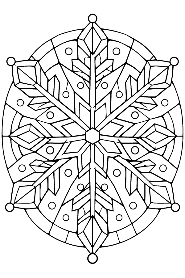 Stained Glass Snowflake
