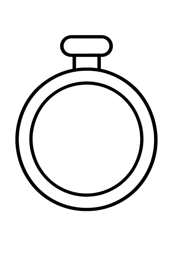 Dessin à colorier d’un chronomètre de foot