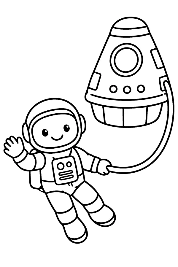 Astronaut And Capsule