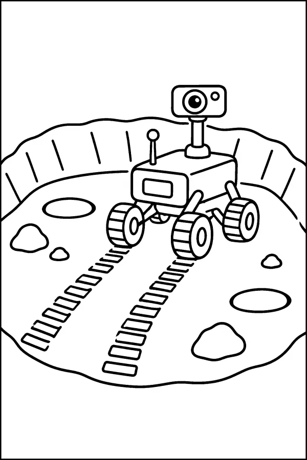 Rover In Crater