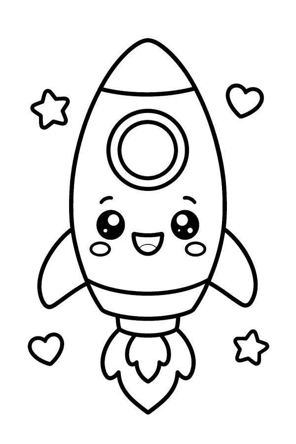 Smiling Space Rocket