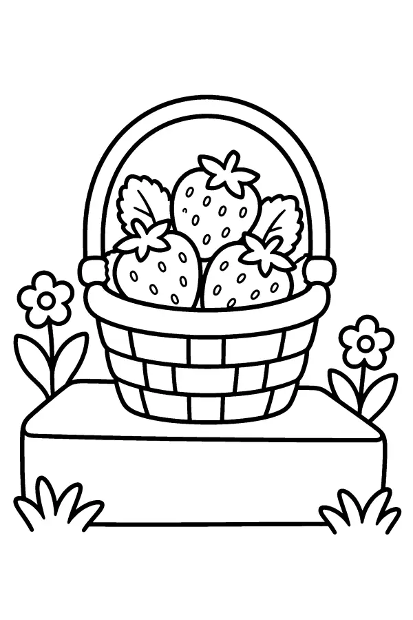 Strawberry Basket On Step