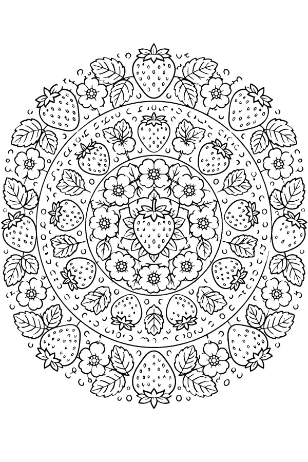Strawberry Blossom Mandala