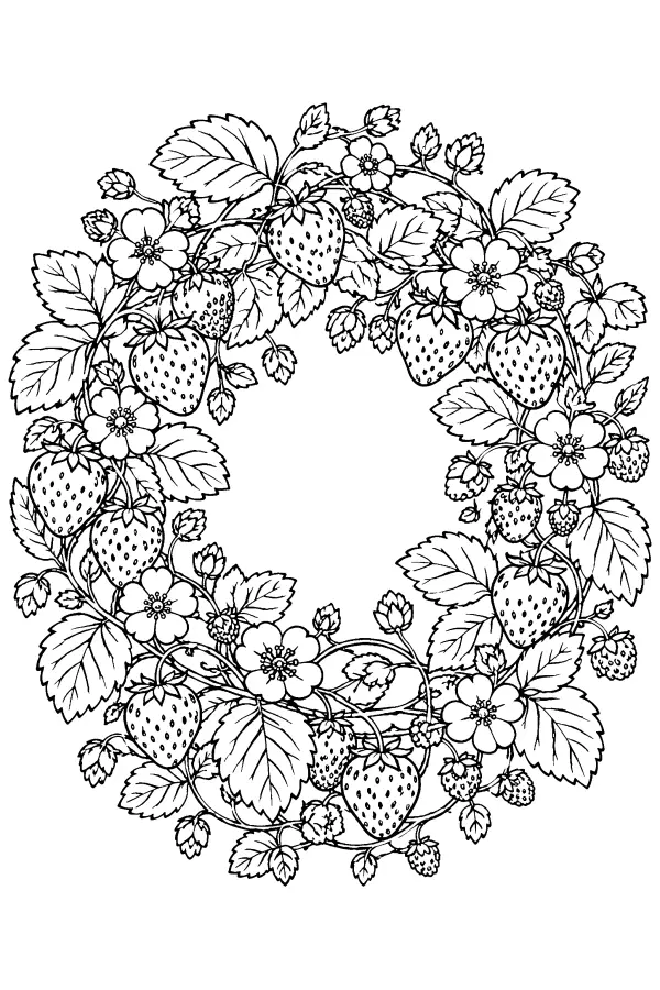 Strawberry Blossom Wreath