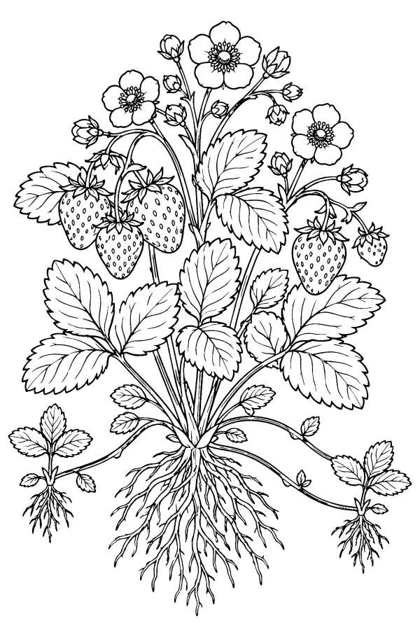 Strawberry Botanical Study